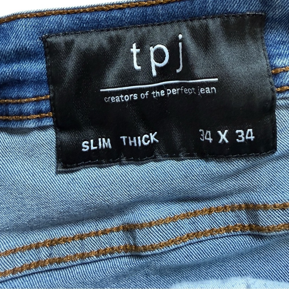 The Perfect Jean NYC Slim Thick Jeans Mens 34x34 Blue Skinny Stretch Denim TPJ - Picture 5 of 9